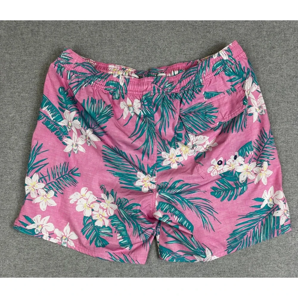 Vineyard Vines Swim‎ Trunks Men L Pink Tropical Floral Shorts 6.5 Inseam